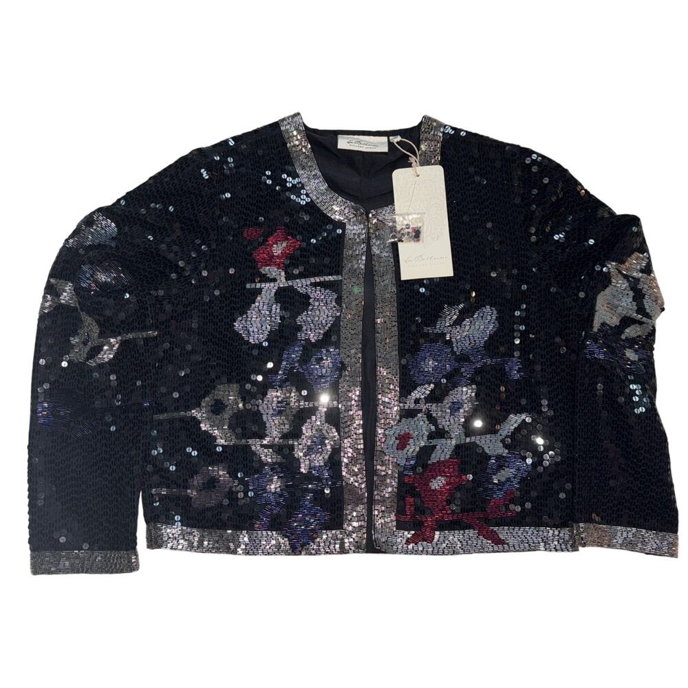 NWT La Bellum Hillary Scott Sequin Cropped Jacket M